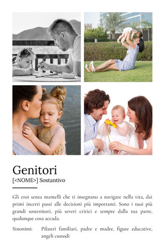Definizione Poster 'Genitori' personalizzato: Crea il regalo perfetto.