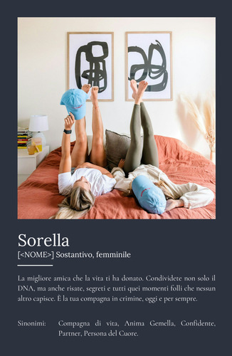 Crea un poster "Sorella" personalizzato: il tuo regalo unico!