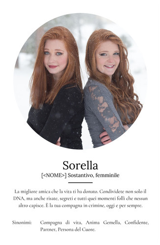 Crea un poster "Sorella" personalizzato: il tuo regalo unico!