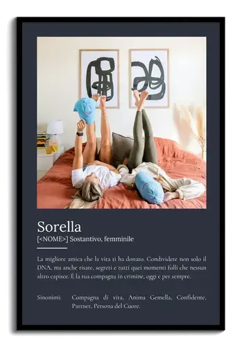 Crea un poster "Sorella" personalizzato: il tuo regalo unico!