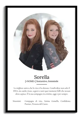 Crea un poster "Sorella" personalizzato: il tuo regalo unico!