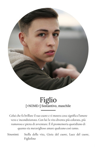 Poster personalizzato "Figlio" con definizione amore: crea il tuo capolavoro!