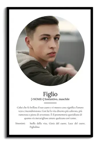 Poster personalizzato "Figlio" con definizione amore: crea il tuo capolavoro!