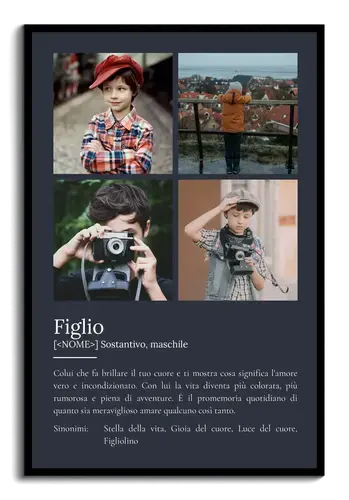 Poster personalizzato "Figlio" con definizione amore: crea il tuo capolavoro!