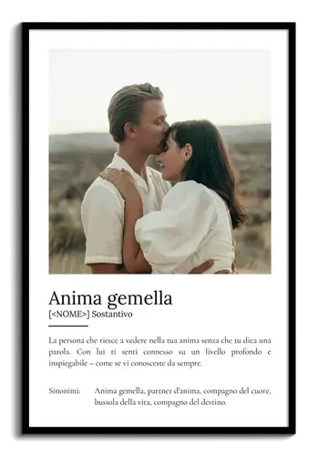 Crea il tuo Poster Definizione Anima Gemella personalizzato con foto