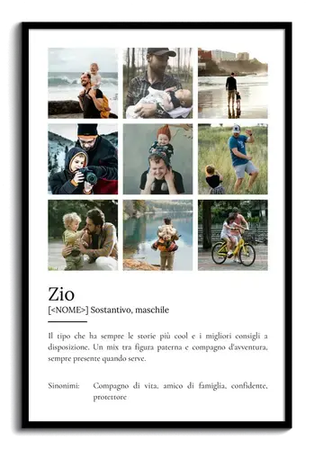 Crea il tuo poster zio personalizzato con foto e testo esclusivo!