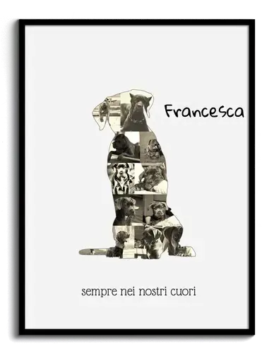 Crea la tua Silhouette Cane Corso Personalizzata con Foto e Testo