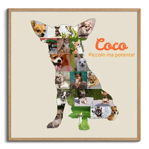 Collage Chihuahua Personalizzata: Crea un Ricordo Speciale del Tuo Amico Fidato