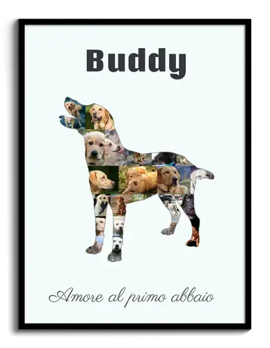 Collage Labrador: Personalizza i tuoi ricordi con i tuoi foto e testi