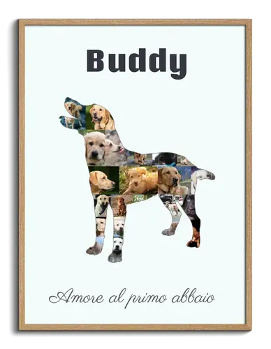 Collage Labrador: Personalizza i tuoi ricordi con i tuoi foto e testi