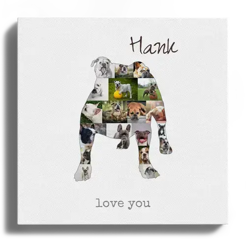 Crea la tua Collage Bulldog: Foto e Testo Personalizzati