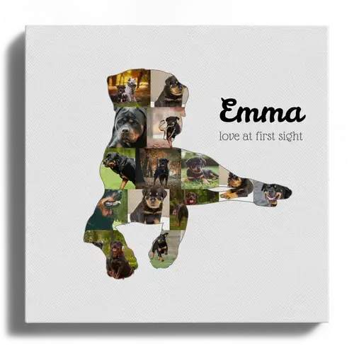 Crea la Tua Collage di Rottweiler: Personalizza con Foto e Testo