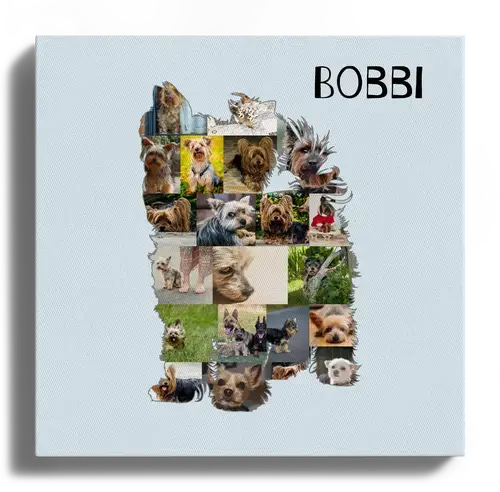 Crea la tua Collage Yorkshire Terrier: Personalizza con Foto e Testo!