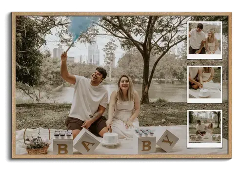 Collage Baby Shower con testo personalizzato