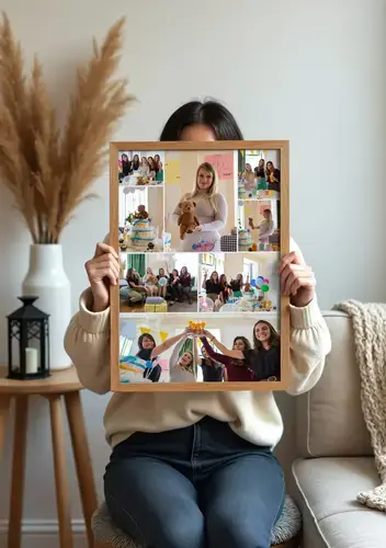 Collage Baby Shower con testo personalizzato