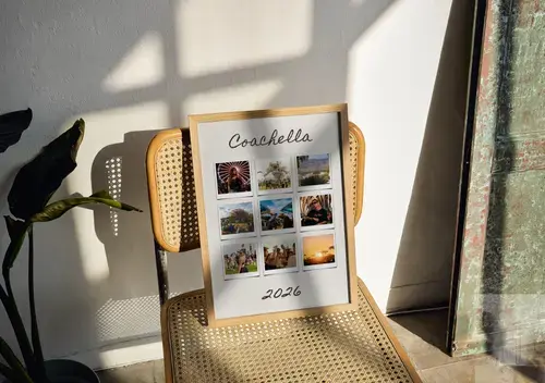 Collage foto festival con testo personalizzato