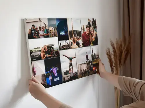 Collage foto festival con testo personalizzato