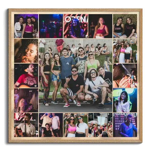 Collage foto festival con testo personalizzato