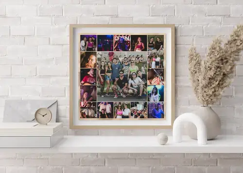 Collage foto festival con testo personalizzato