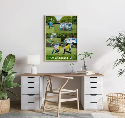 Collage calcio con testo personalizzato