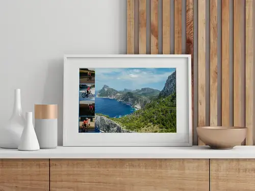 Collage bici da corsa con testo personalizzato