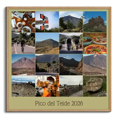 Collage bici da corsa con testo personalizzato