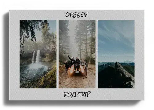 Collage foto Roadtrip con testo personalizzato