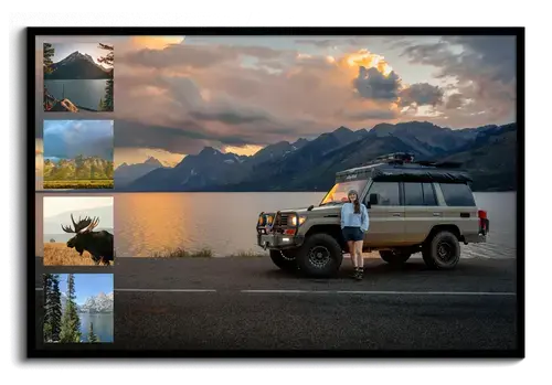 Collage foto Roadtrip con testo personalizzato