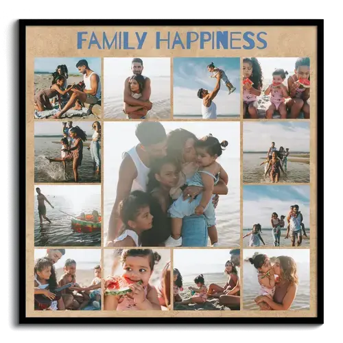 Collage foto famiglia con testi personalizzati