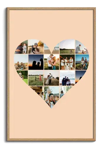 Collage foto famiglia con testi personalizzati