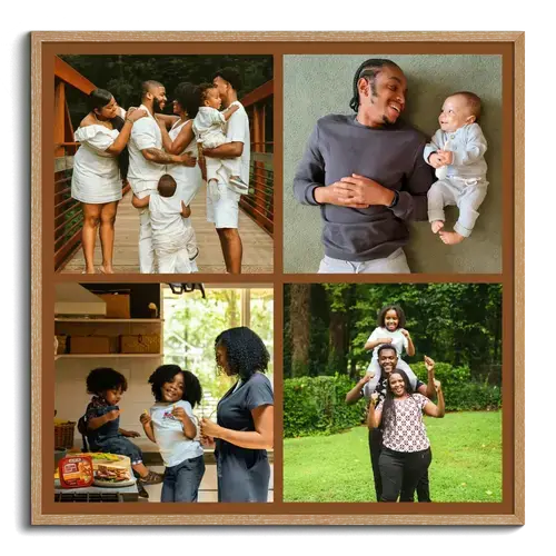 Collage foto famiglia con testi personalizzati