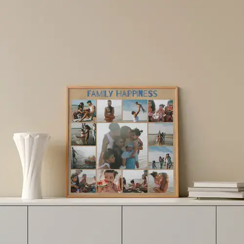 Collage foto famiglia con testi personalizzati