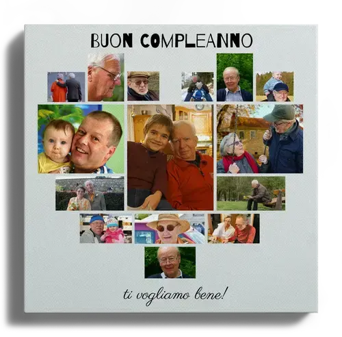 Crea il tuo poster collage a cuore personalizzato per compleanno nonna!