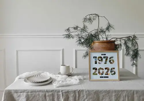 Collage di foto annive 1975-2025 personalizzabile