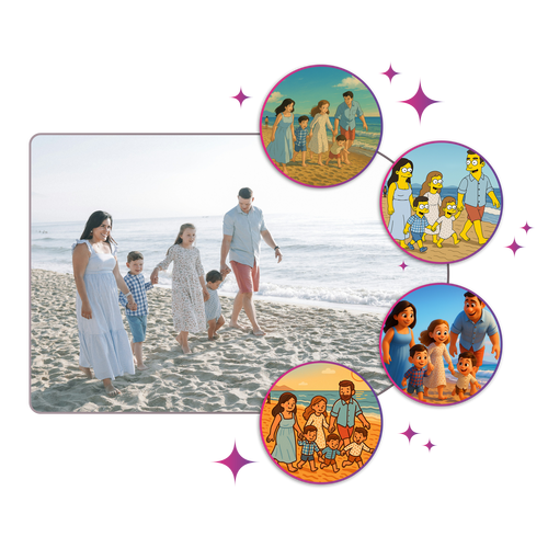 Selfie in comic/fumetto con IA: anime, sticker