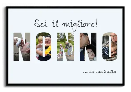 Collage foto su acrilico NONNO – Personalizza e regala a tuo nonno
