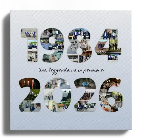 Regalo di addio collega collage fotografico con anni
