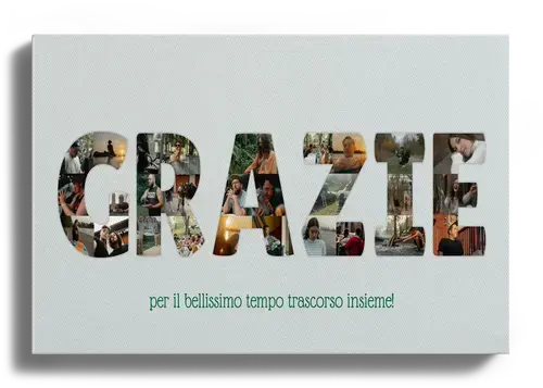 Poster Collage "GRAZIE" con Foto Personalizzate