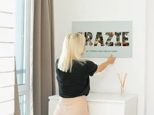 Poster Collage "GRAZIE" con Foto Personalizzate
