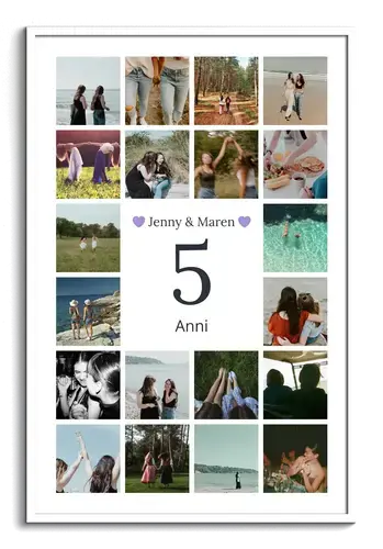 Collage numero 5: 5° anniversario, 5 anni insieme