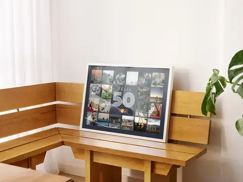 Collage fotografico numero 50 per 50° compleanno