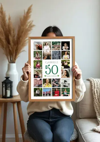 Collage fotografico numero 50 per 50° compleanno