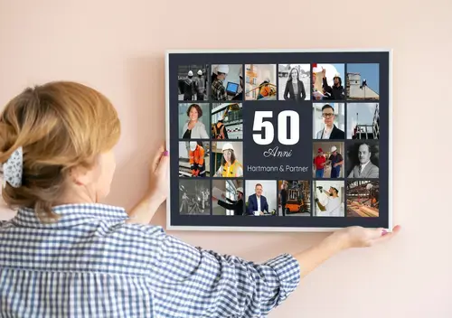 Collage numero per 50° anniversario aziendale