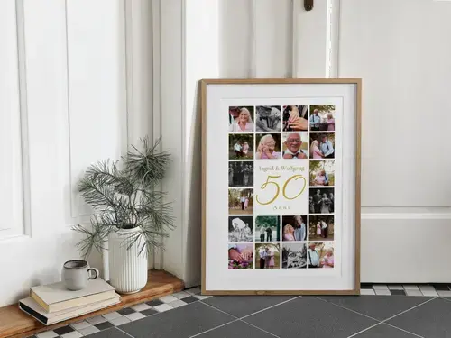 Collage foto numero anniversario - Nozze d'Oro