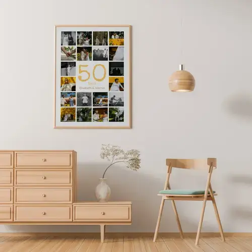 Collage foto numero anniversario - Nozze d'Oro