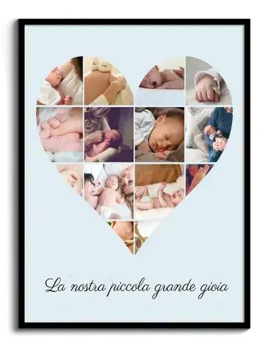 Crea la tua Collage Cuore Bambino - Il tuo piccolo grande amore