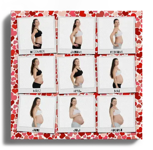 Collage ecografica Polaroid con mese, personalizzala per la tua gravidanza!