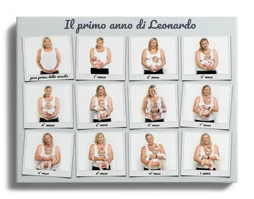 Crea il tuo poster Polaroid "Primo anno di..." per un ricordo unico