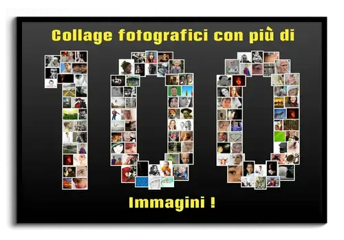 Crea collage con molte foto con testo e design personalizzato