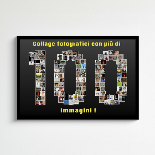 Crea collage con molte foto con testo e design personalizzato